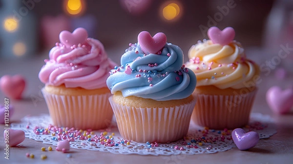 Fototapeta Cupcake Valentine