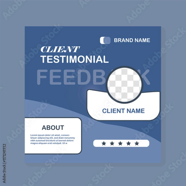 Fototapeta Mordern Testimonial Design with RGB Color and vector obile