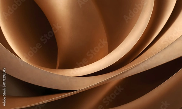 Obraz bronze metallic texture with waves