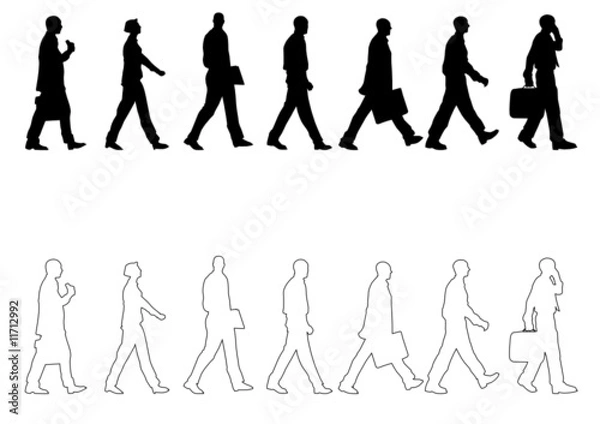 Obraz Chodzący biznesmen