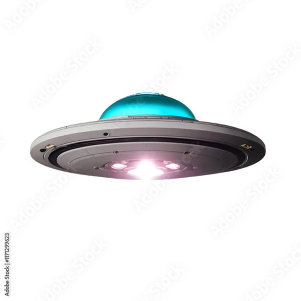 Fototapeta Futuristic Transparent UFO - Sci-Fi Stock Image