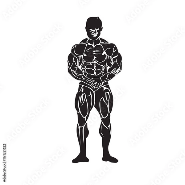 Obraz Bodybuilding, vector illustration