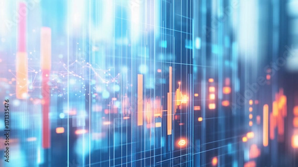 Fototapeta Abstract background with lights