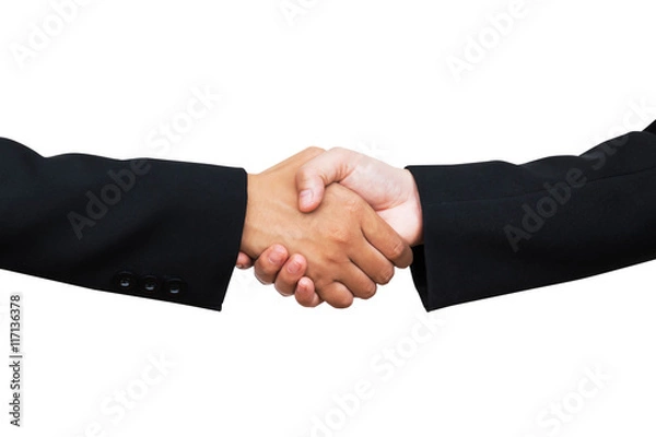 Obraz Business handshake  two people.