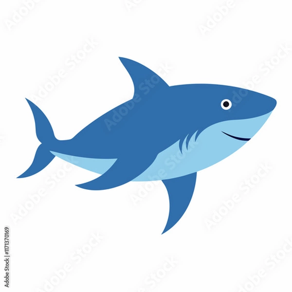 Fototapeta shark silhouette vector illustrator