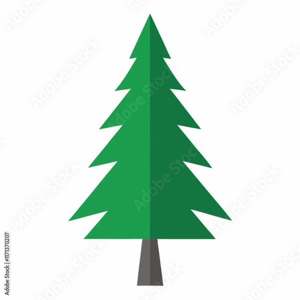 Fototapeta pine silhouette vector illustrator