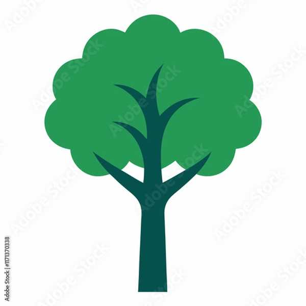 Fototapeta tree silhouette vector illustrator 