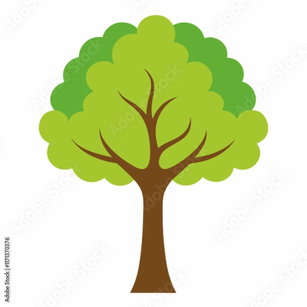Fototapeta tree silhouette vector illustrator