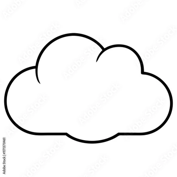 Fototapeta cloud silhouette vector illustrator