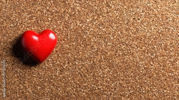 Obraz Valentine's love notes displayed on corkboard intimate setting personal content warm ambiance creative viewpoint