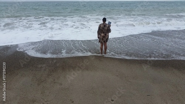 Obraz person on the beach