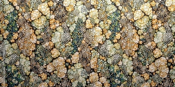 Fototapeta Abstract Dark Background with Clusters of Speckled Shapes in Earthy Tones