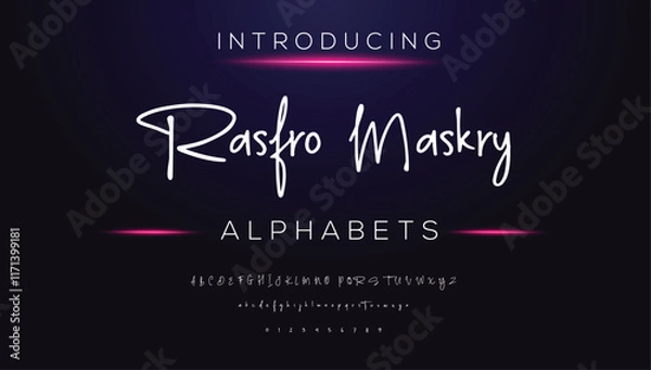 Fototapeta Classic typography serif font. Uppercase, lowercase, ligatures, ampersand, alternate, and number. Vector illustration word. Lettering Minimal Fashion Designs Romance Elegant.