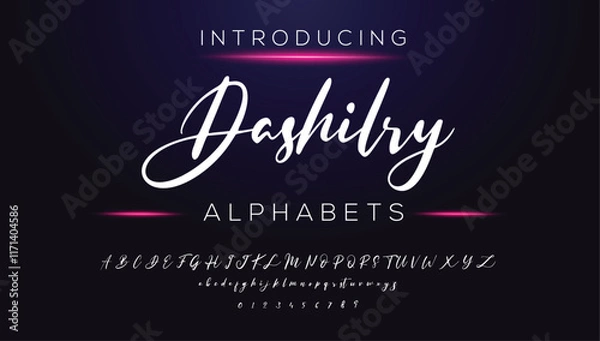 Fototapeta Classic typography serif font. Uppercase, lowercase, ligatures, ampersand, alternate, and number. Vector illustration word. Lettering Minimal Fashion Designs Romance Elegant.