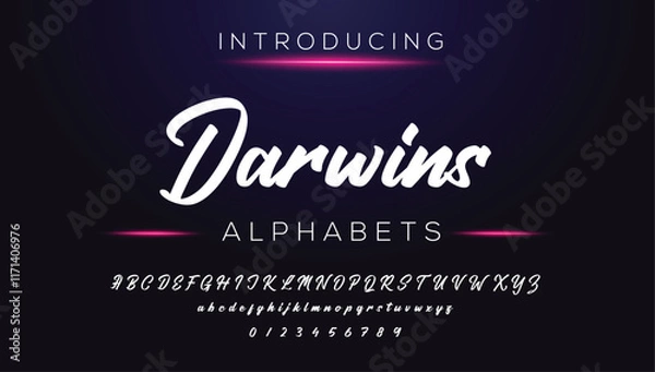 Fototapeta Classic typography serif font. Uppercase, lowercase, ligatures, ampersand, alternate, and number. Vector illustration word. Lettering Minimal Fashion Designs Romance Elegant.