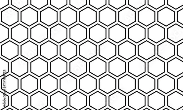 Obraz abstract black outline polygon pattern art suitable for background.