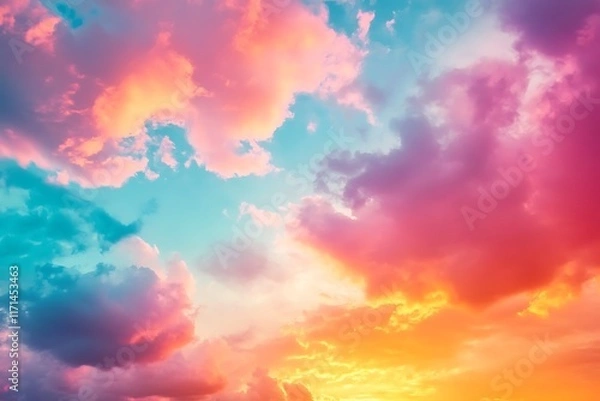 Fototapeta beautiful summer landscape with a dirt road and colorful flowers at sunset