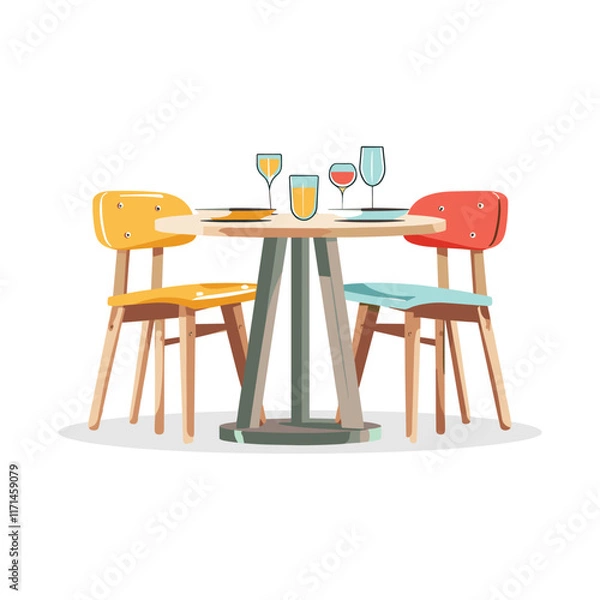 Fototapeta Modern Coffee Shop Architecture Interior Design Restaurant Table Setting Concept