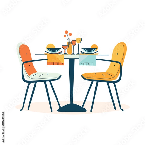 Fototapeta Modern Coffee Shop Architecture Interior Design Restaurant Table Setting Concept