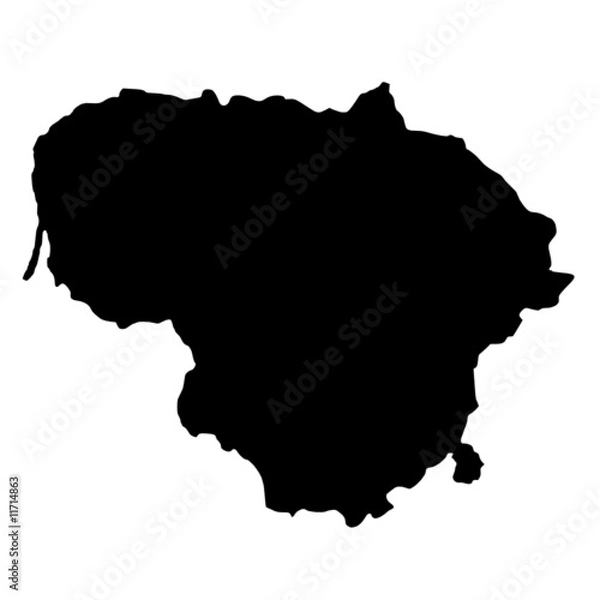 Fototapeta vector map of lithuania