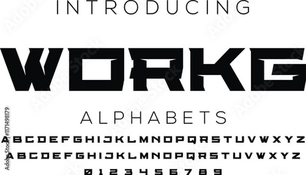 Obraz Classic typography serif font. Uppercase, lowercase, ligatures, ampersand, alternate, and number. Vector illustration word. Lettering Minimal Fashion Designs Romance Elegant.