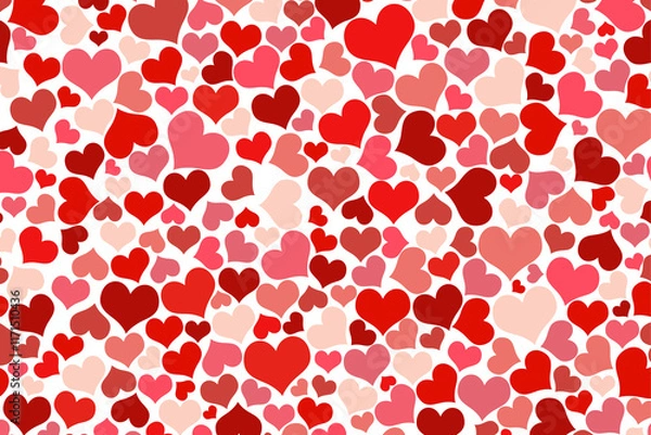 Obraz Seamless pattern with hearts