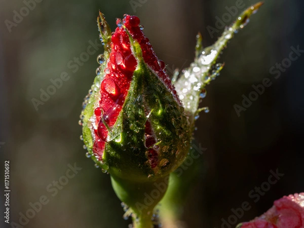 Obraz rose mit Tropfen