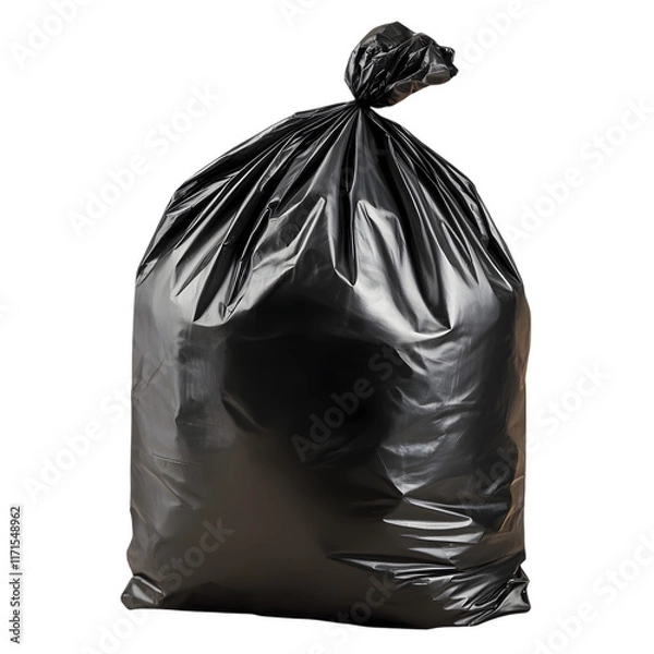 Fototapeta black garbage bag isolated on transparent background garbage bag png