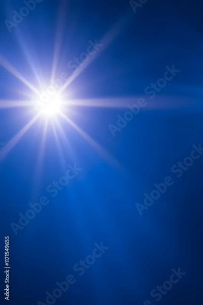 Fototapeta Abstract blue light waves on a dark background creating a futuristic look.