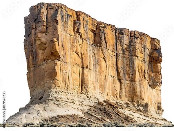 Fototapeta cliffs with steep edges isolated on transparent or white background, png cutout