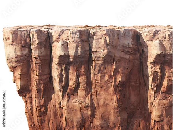 Fototapeta cliffs with steep edges isolated on transparent or white background, png cutout