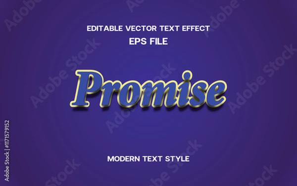 Fototapeta Promise Text Effect Vector