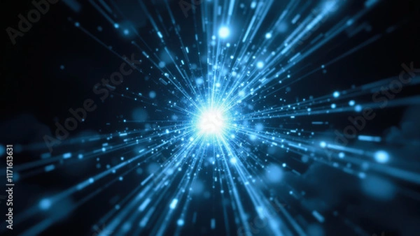 Fototapeta AI technology with a futuristic light effect