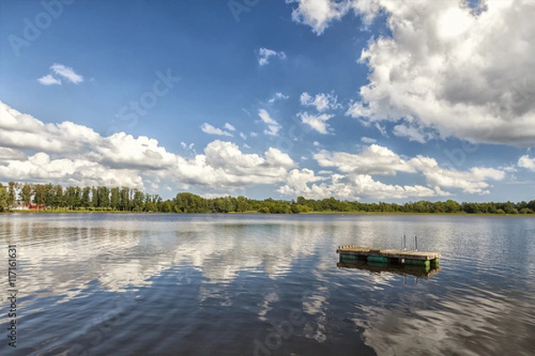 Obraz Floating jetty in lake
