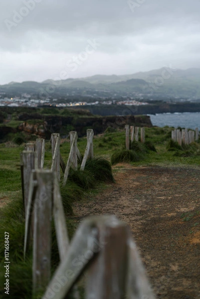 Obraz fence on the hill