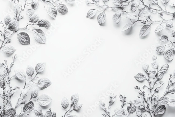 Obraz Winter Background Before Isolated and White Background
