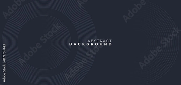 Fototapeta Abstract background with black circular lines forming a sleek, minimalist pattern.
