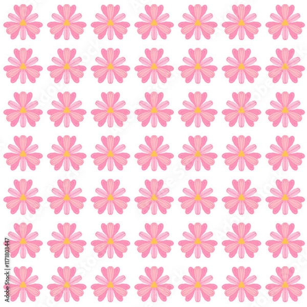 Fototapeta seamless pattern with pink flowers