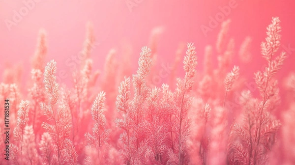 Fototapeta A soft yet vibrant coral pink background symbolizing calm amidst chaos, blending soothing hues with a touch of unpredictability and energy that invites contemplation and introspection

