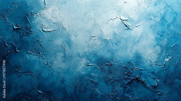 Fototapeta Light blue painted plaster wall background evokes a sense of calm and tranquility with smooth textures and soft tones enhancing a peaceful atmosphere

