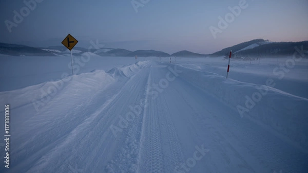 Obraz 北海道の道路