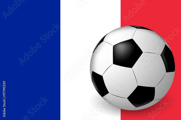 Obraz the ball and the flag of France