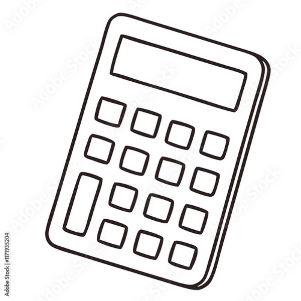 Obraz Colorfull Outline Calculator Illustration