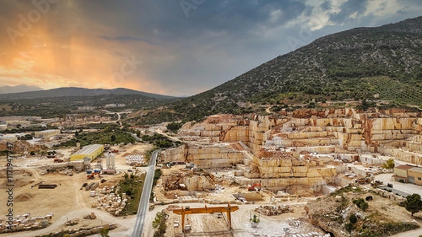 Obraz Marble quarry in Orosei, Sardinia Landscape