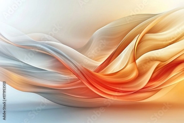Obraz A stunning abstract background featuring a combination of smooth lines and a mesmerizing red glow, creating a visually dynamic and captivating aesthetic.