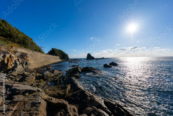 Obraz 和歌山県　すさみ町の海岸線沿いの風景(2024年12月)