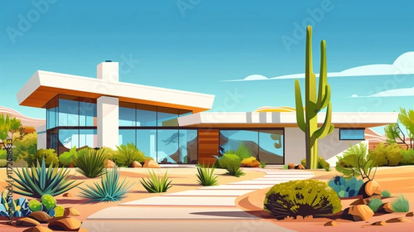 Obraz Midcentury Modern Desert