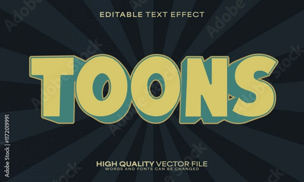 Obraz Retro vintage text effect, editable text effect and 80s 3d font style bold shadow oldschool poster design