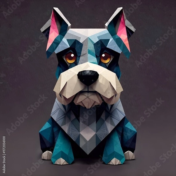 Fototapeta geometric dog