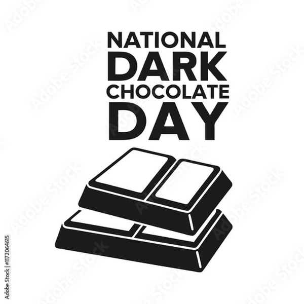 Fototapeta National dark chocolate Day Background Template design for Poster or Banner